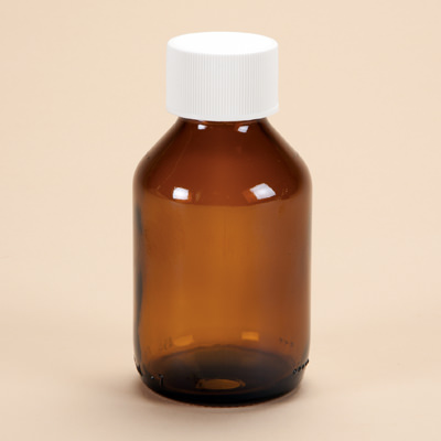 Download Amber Glass Medicine Bottle With Cap - 100mL | Distinctive ...