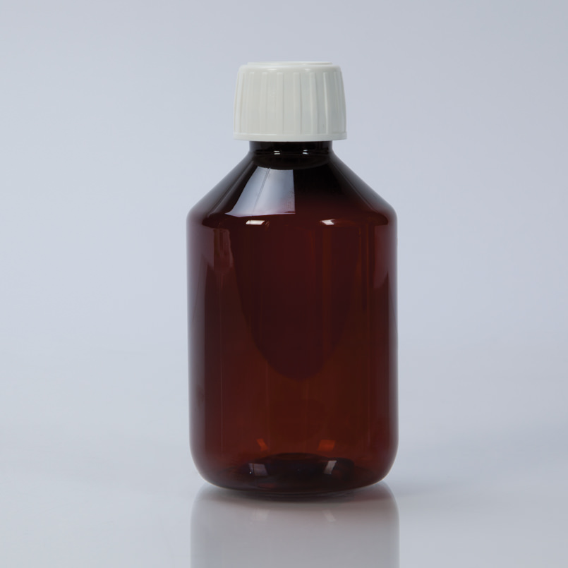 Amber Plastic Bottle Only 200mL Distinctive Medical