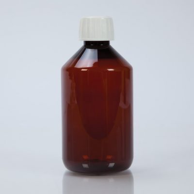300ml Amber Plastic Bottle