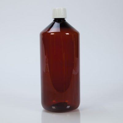 1000ml Amber Plastic Bottle