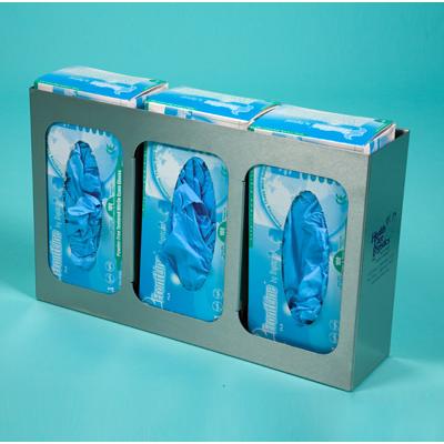 Triple Glove Dispenser with three dividers and Stainless Steel wall mount