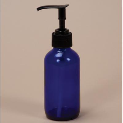 120mL Cobalt Glass Round Bottle with pump