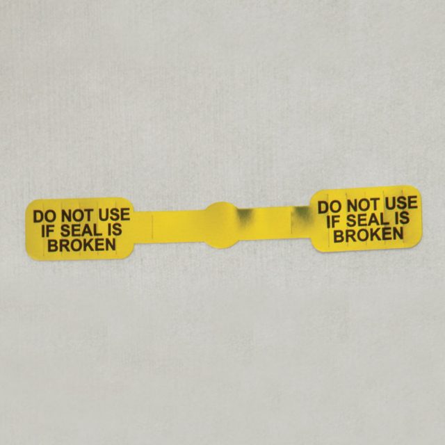 Yellow Tamper Indicating Seal Preprinted
