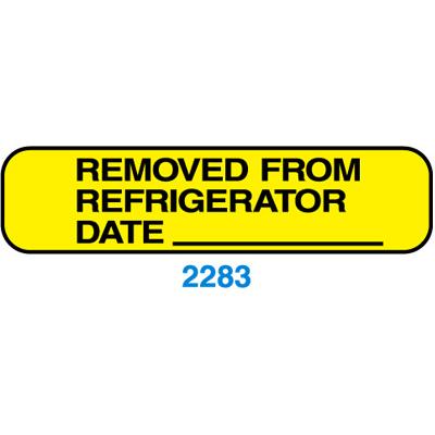 refrigerator removed label date