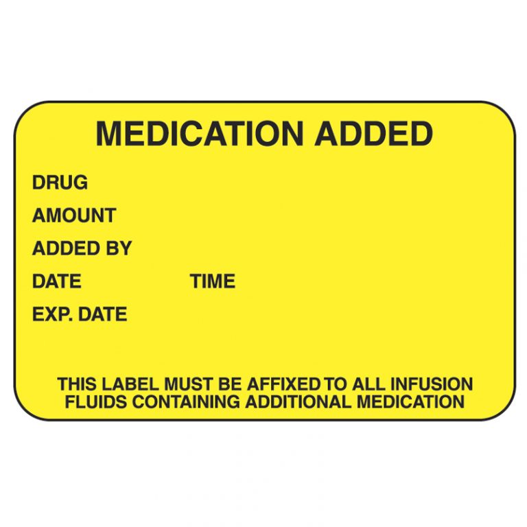 Medication Added Label Distinctive Medical