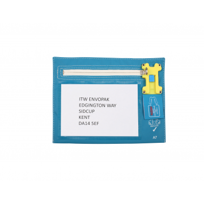 A7 flat tamper evident security pouch