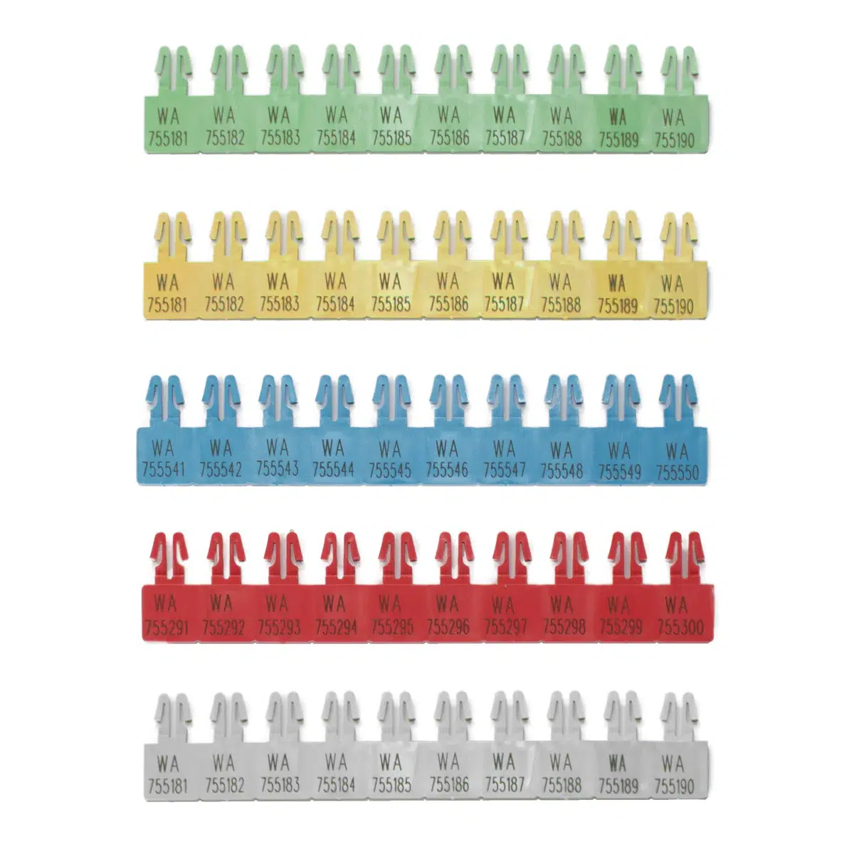 White Numbered Tamper Evident Arrow Security Seals - Pack Of 1000