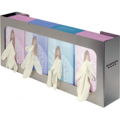 Quad Glove Dispenser made from Stainless Steel