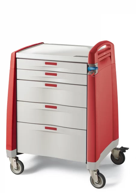 Resus Trolley In Red