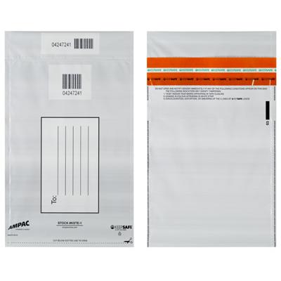 Barcode Security Plastic Tamper Proof Document Seal Bags Clear Large Envelope 