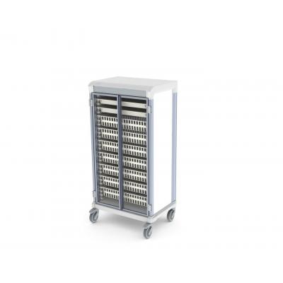 glass door e type single trolley HTM71 medical storage