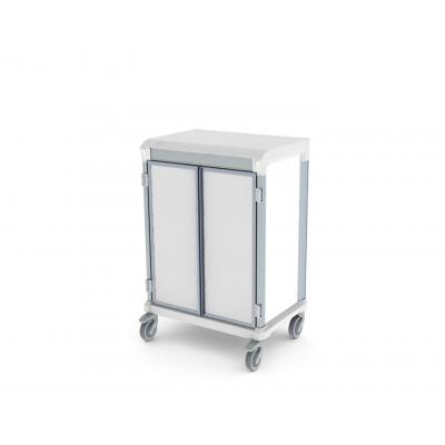 solid door e type single trolley for medical supplies storage