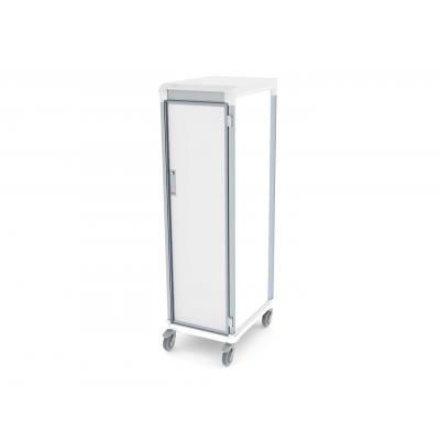 solid door u type single trolley for medical supply storage