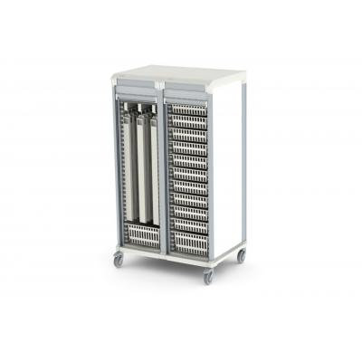 tambour door u type double trolley HTM71 storage for medical supplies catheter